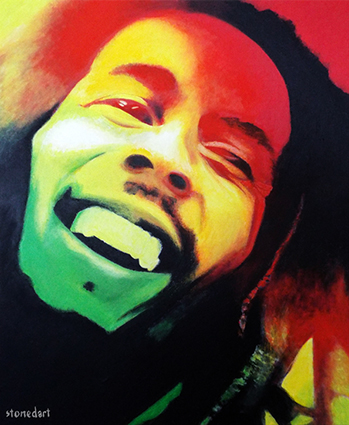 Bob Marley Buffalo Soldier painting art