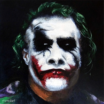 Heath Ledger The Dark Knight painting art