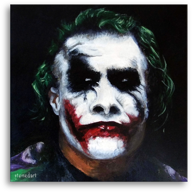 Heath Ledger The Dark Knight original painting art