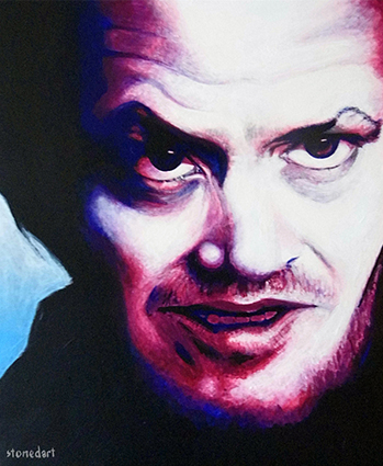 Jack Nicholson Shining painting art