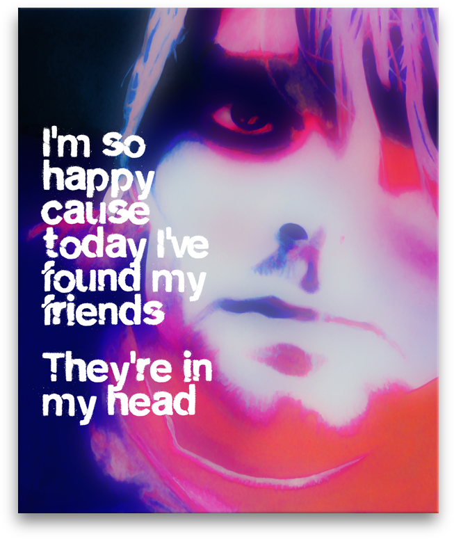 Kurt Cobain stramashed digital artwork
