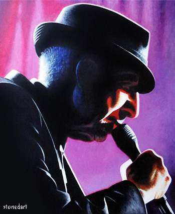Leonard Cohen painting art