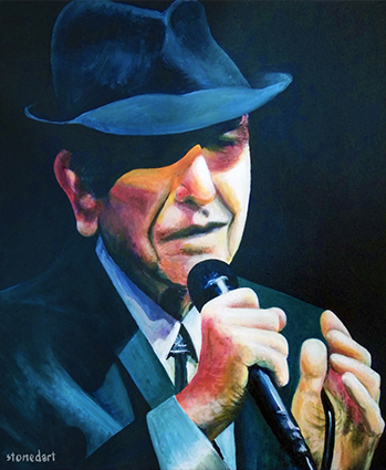 Leonard Cohen painting art