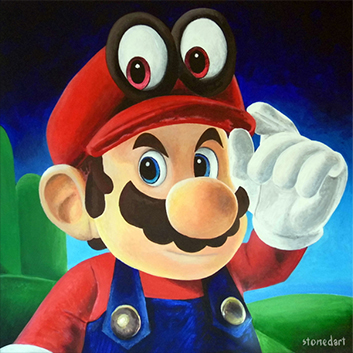 Super Mario painting art