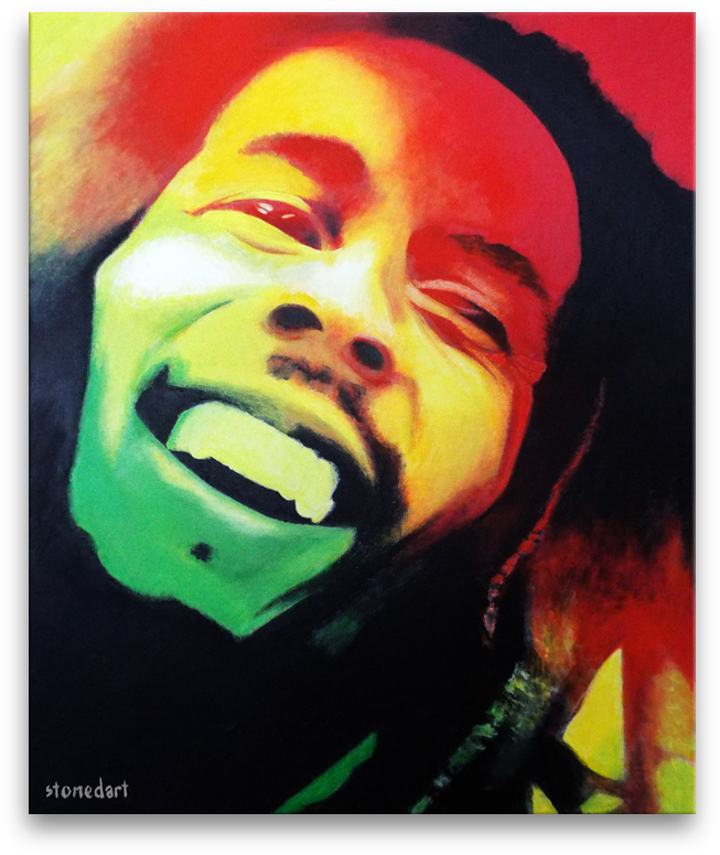 Bob Marley Buffalo Soldier original painting art