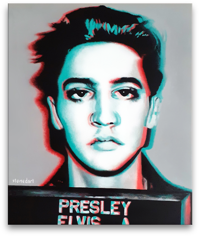 Elvis Presley original painting art