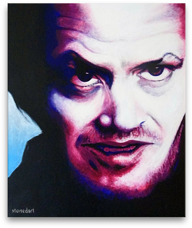 Jack Nicholson The Shining original painting art