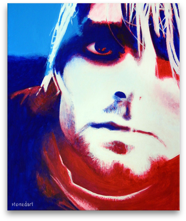 Kurt Cobain Nirvana original painting art